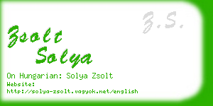 zsolt solya business card